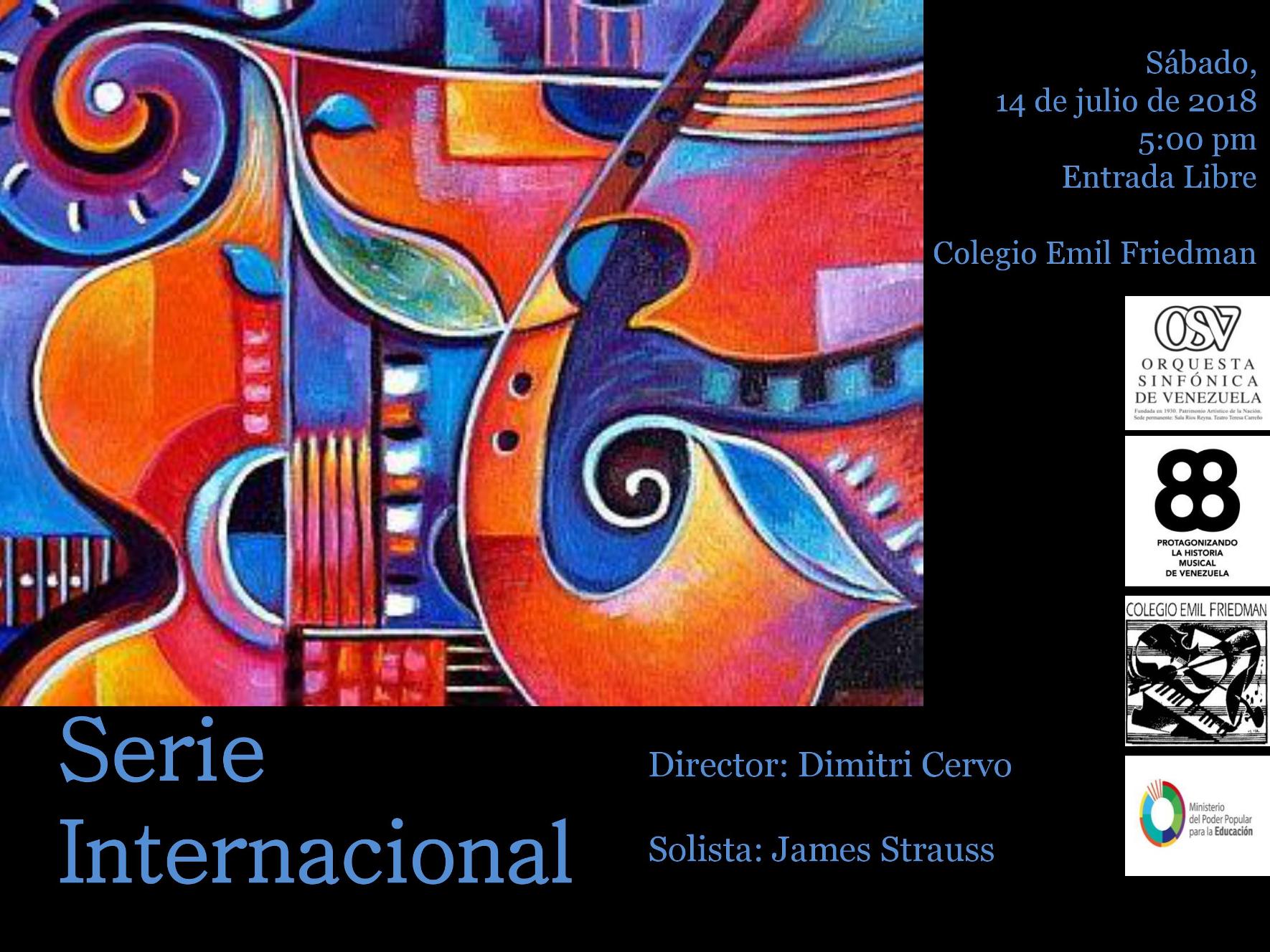 La Orquesta Sinfónica de Venezuela interpretará música brasilera dentro del marco de su «Serie Internacional»